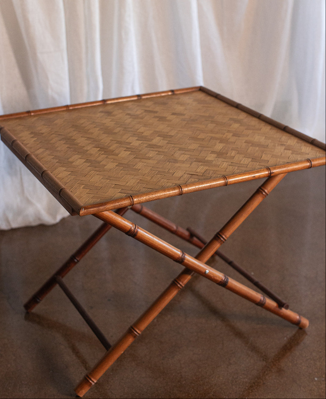 Folding Bamboo Game Table