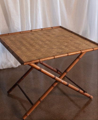 Folding Bamboo Game Table