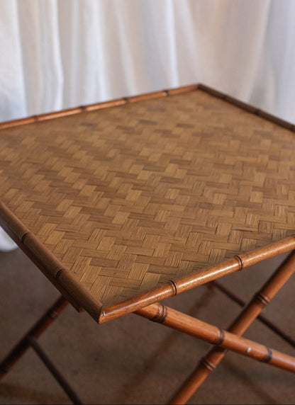 Folding Bamboo Game Table
