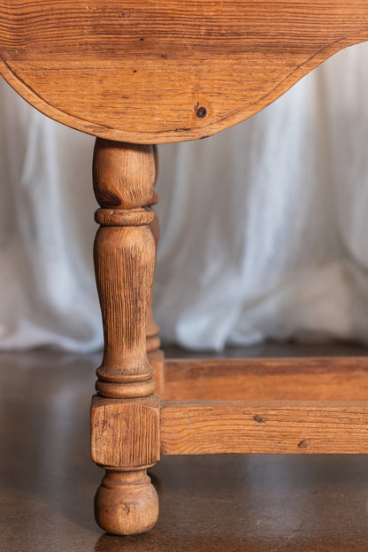 Rustic Carved Pine Console Table - early to mid 1900s