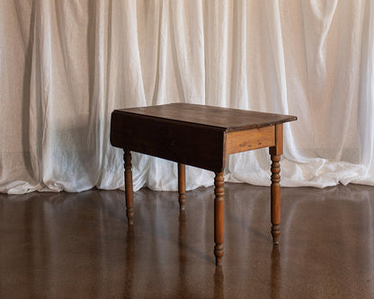 Pine Desk with Drop Leaf Side and Drawer