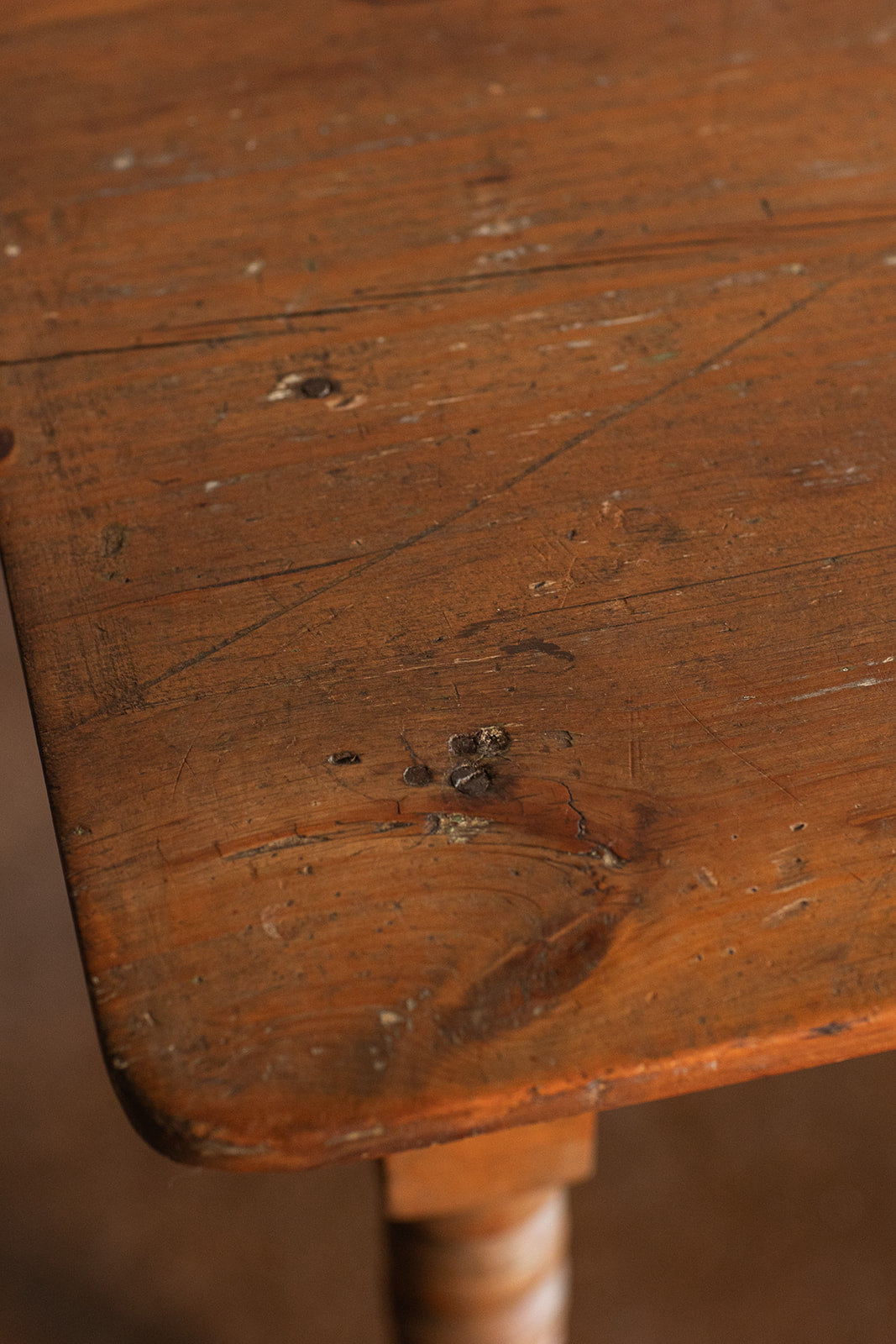Pine Desk with Drop Leaf Side and Drawer