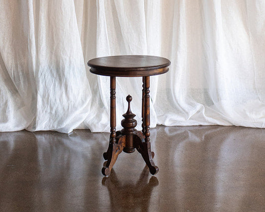 Accent Table with Turned Finial Detail Base - circa 1910
