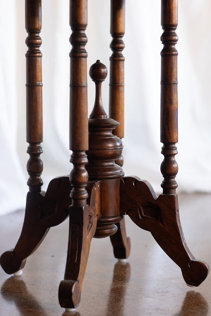 Accent Table with Turned Finial Detail Base - circa 1910