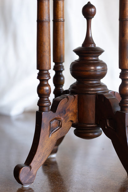 Accent Table with Turned Finial Detail Base - circa 1910