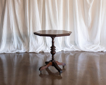 Octagon Side Table on Casters