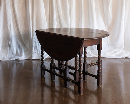 English Barley Twist Drop Leaf Table