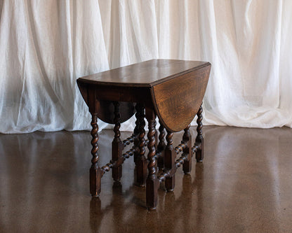 English Barley Twist Drop Leaf Table