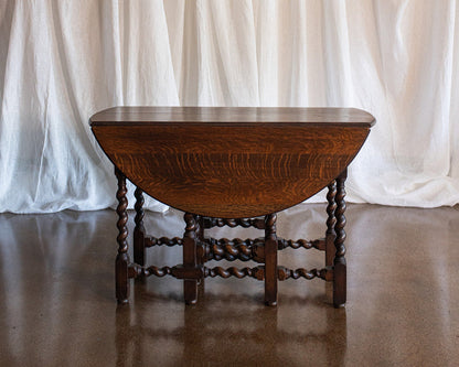 English Barley Twist Drop Leaf Table