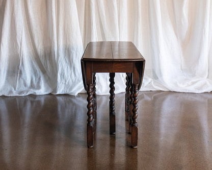 English Barley Twist Drop Leaf Table