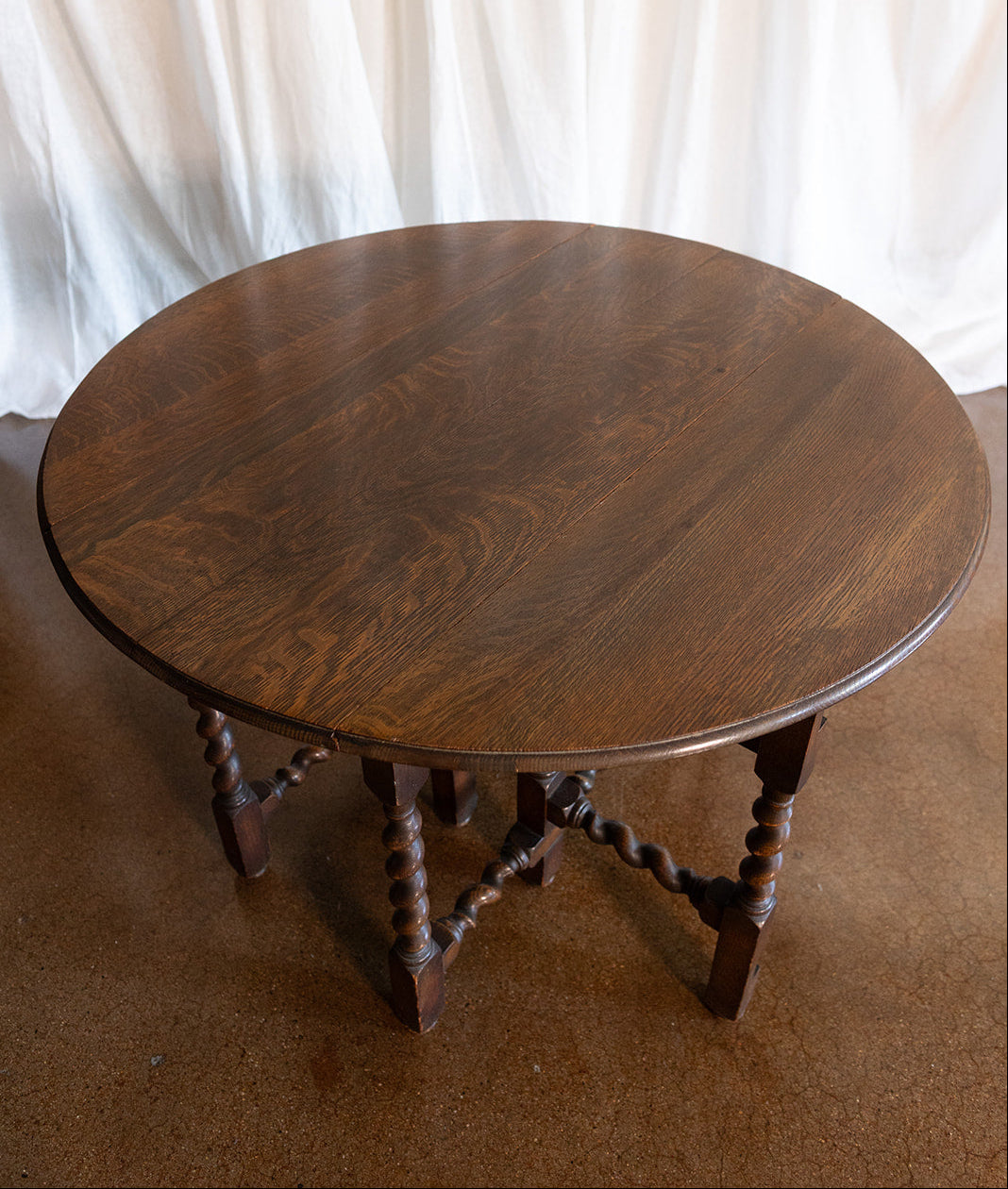 English Barley Twist Drop Leaf Table
