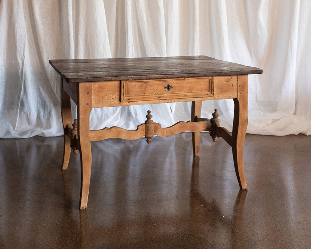 Large English Pine Desk - Wood Peg Construction - Late 1800s