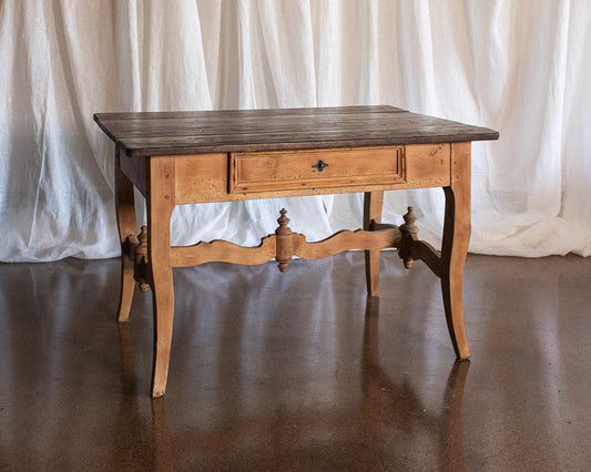 Large English Pine Desk - Wood Peg Construction - Late 1800s