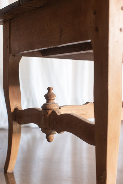 Large English Pine Desk - Wood Peg Construction - Late 1800s
