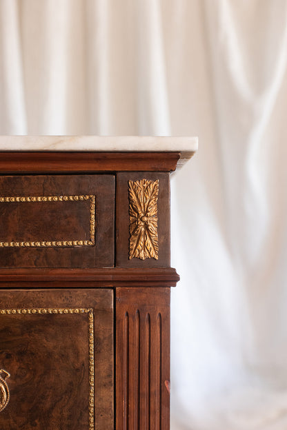 Louis XVI French Chest of Drawers with Marble top - Early 1800s France