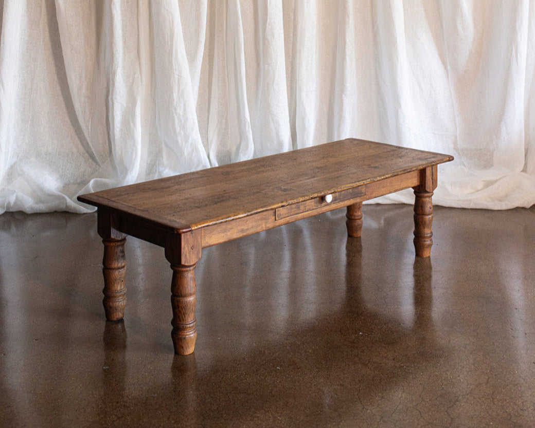 Rustic Pine Bench or Coffee Table with Drawer