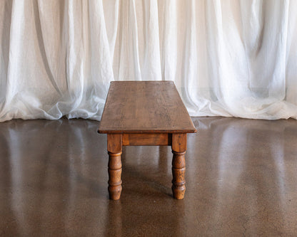 Rustic Pine Bench or Coffee Table with Drawer