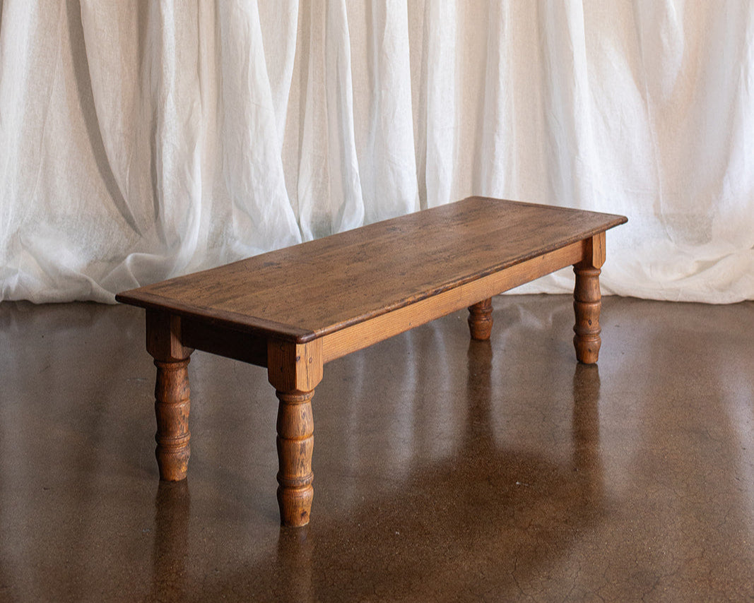 Rustic Pine Bench or Coffee Table with Drawer