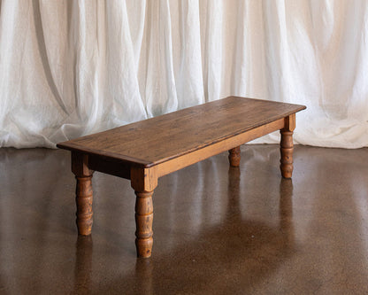 Rustic Pine Bench or Coffee Table with Drawer