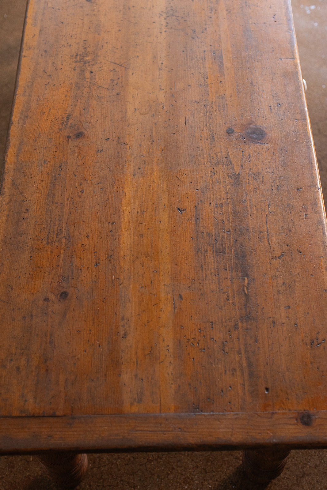 Rustic Pine Bench or Coffee Table with Drawer