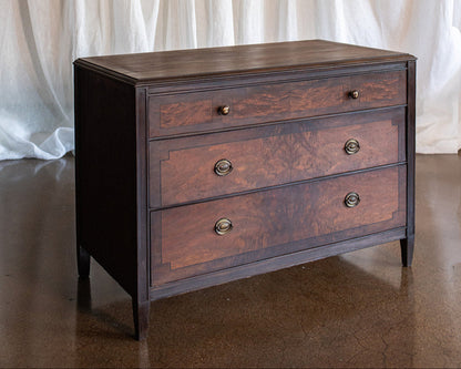 Sligh Three Drawer Mahogany Chest - late 1800s