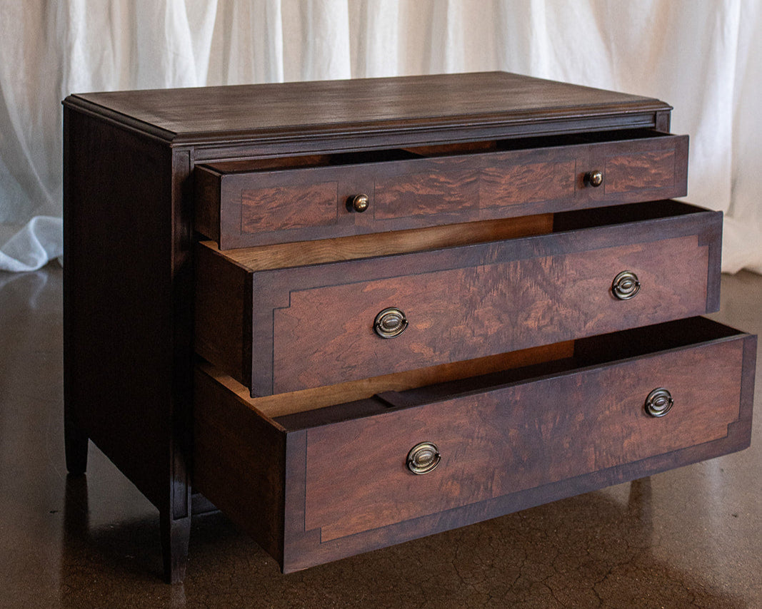 Sligh Three Drawer Mahogany Chest - late 1800s