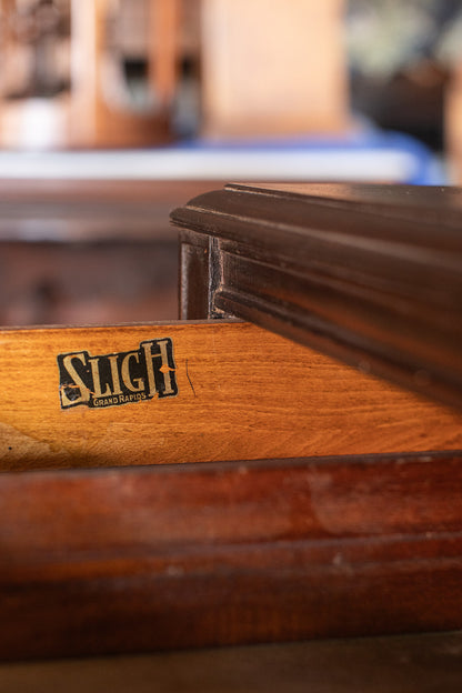 Sligh Three Drawer Mahogany Chest - late 1800s