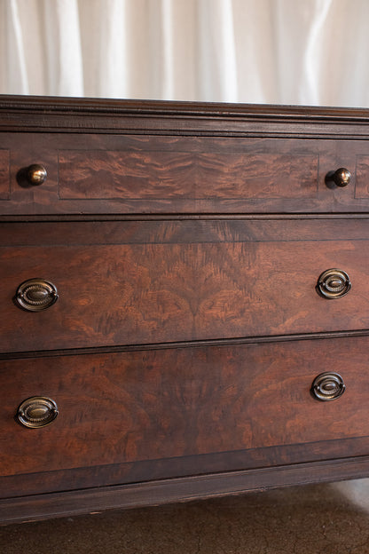 Sligh Three Drawer Mahogany Chest - late 1800s