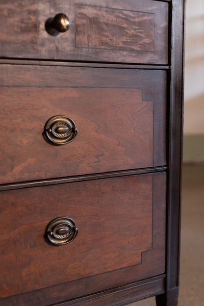 Sligh Three Drawer Mahogany Chest - late 1800s