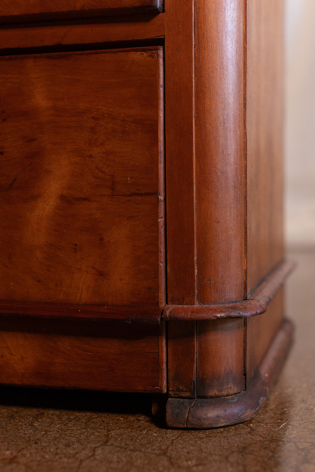 Burled Wood Five Drawer Chest - circa 1850