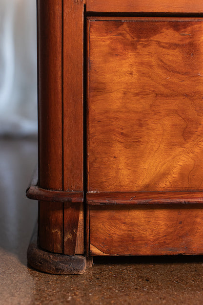 Burled Wood Five Drawer Chest - circa 1850