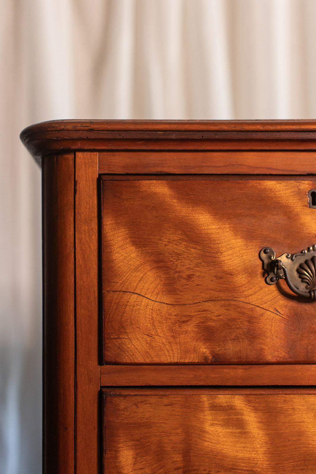 Burled Wood Five Drawer Chest - circa 1850