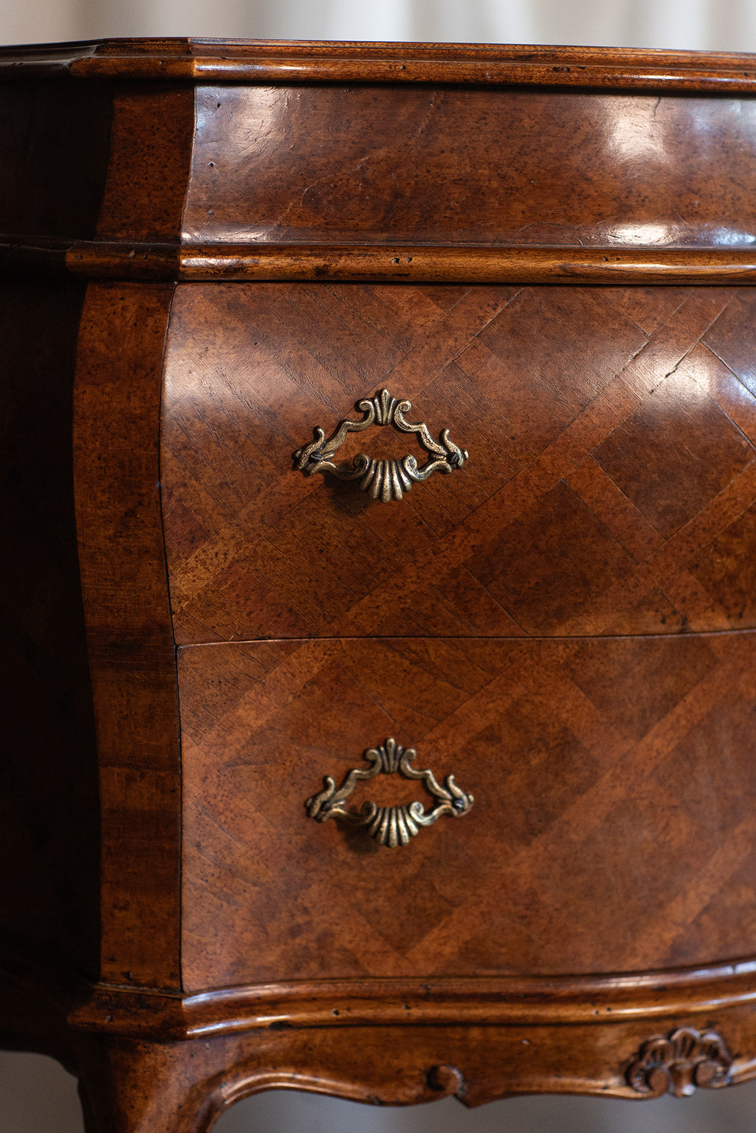 Pair of Mid 20th Century Inlaid Commode Night Stands