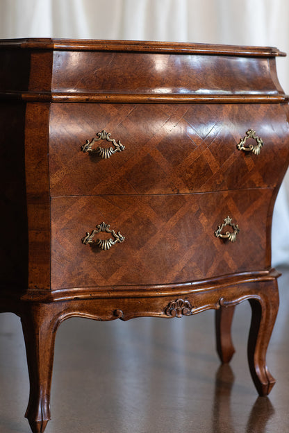 Pair of Mid 20th Century Inlaid Commode Night Stands