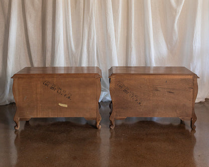 Vintage Hickory Manufacturing Company Oak French Provincial Nightstands