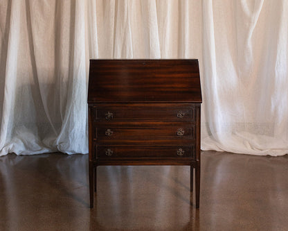 3 Drawer Mahogany Flip Front Escritoire - circa 1900