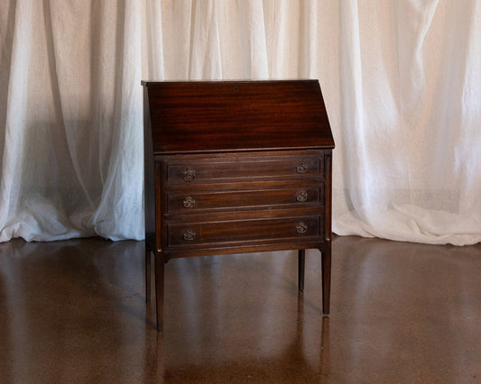 3 Drawer Mahogany Flip Front Escritoire - circa 1900