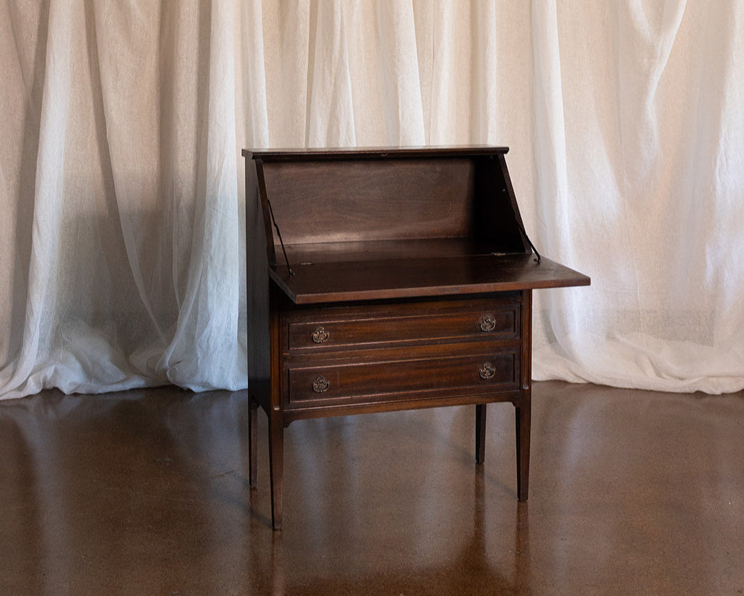 3 Drawer Mahogany Flip Front Escritoire - circa 1900