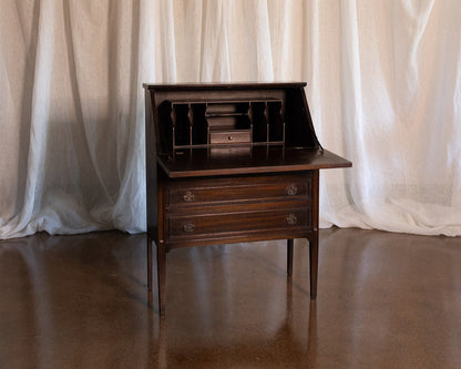 3 Drawer Mahogany Flip Front Escritoire - circa 1900
