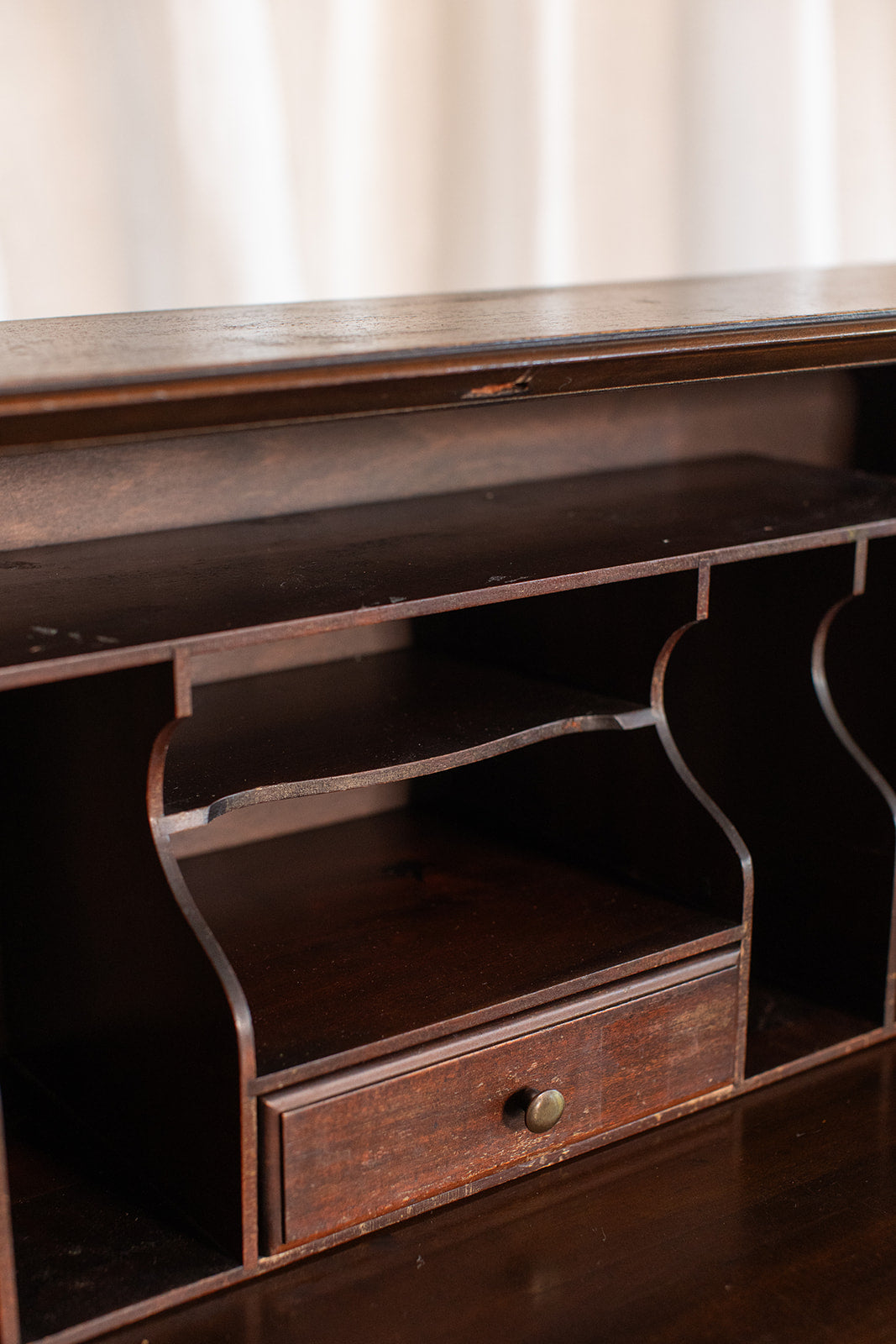 3 Drawer Mahogany Flip Front Escritoire - circa 1900