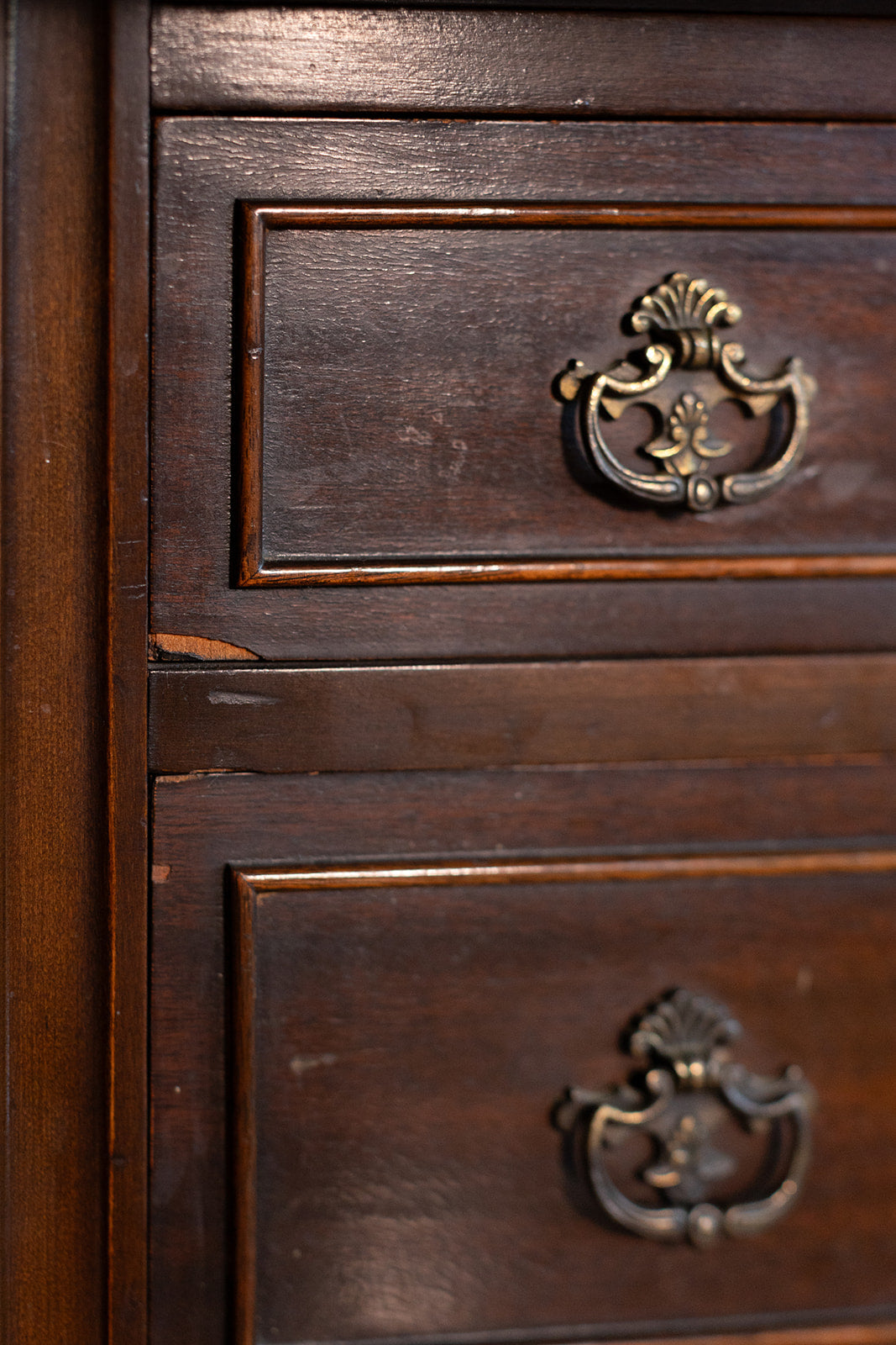 3 Drawer Mahogany Flip Front Escritoire - circa 1900