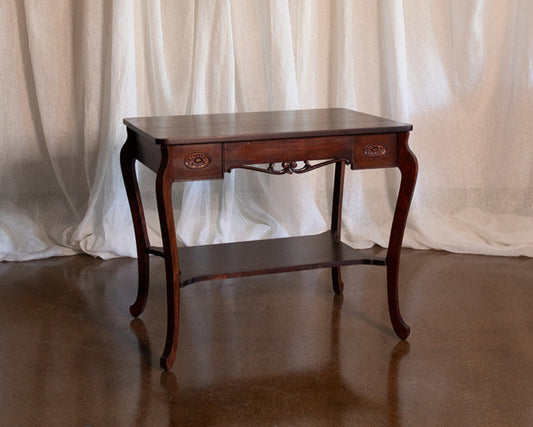 Mahogany Table with Drawer - Late 1800s