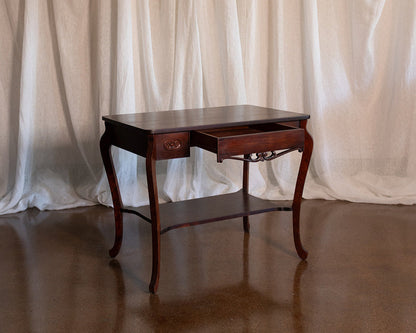 Mahogany Table with Drawer - Late 1800s