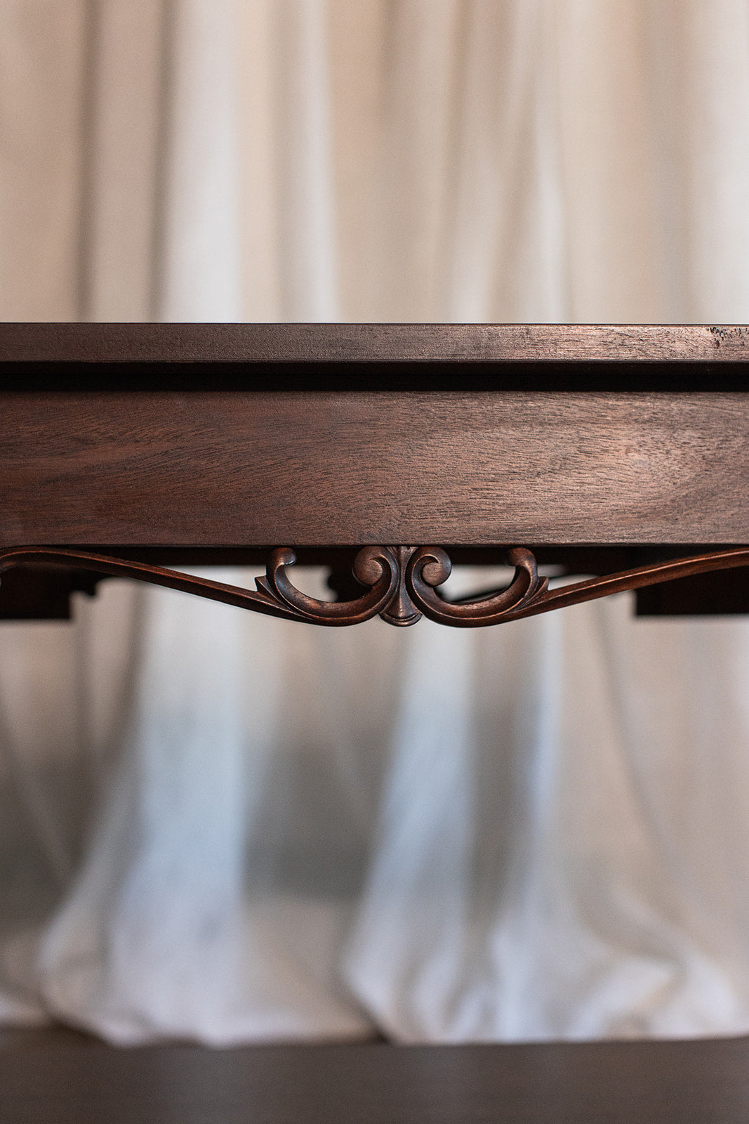 Mahogany Table with Drawer - Late 1800s