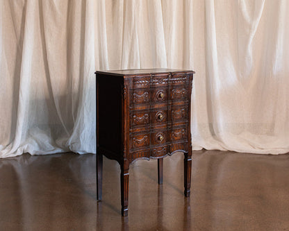 Belgian Carved Antique French Style Three Drawer Chest - circa 1890