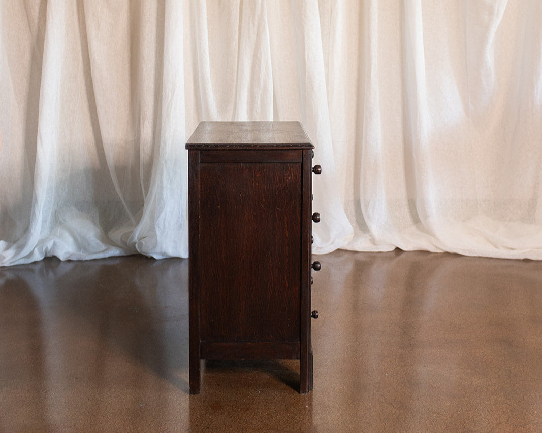 Belgian Carved Antique Chest - circa 1900
