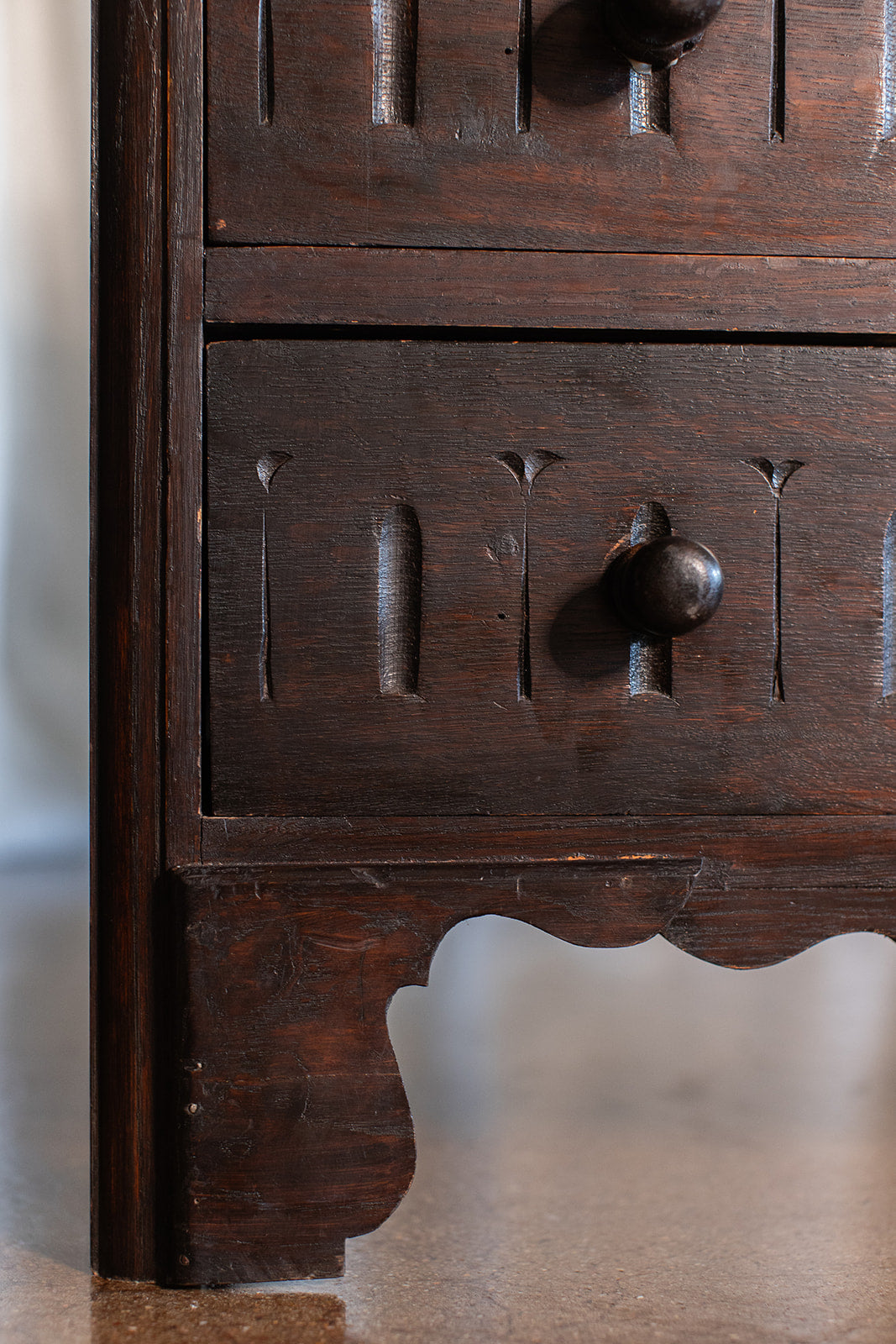 Belgian Carved Antique Chest - circa 1900