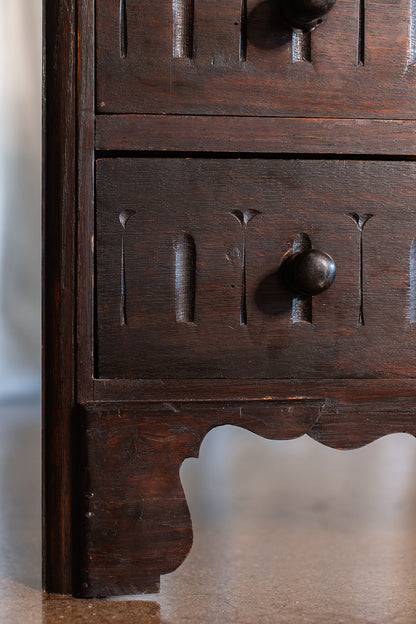 Belgian Carved Antique Chest - circa 1900