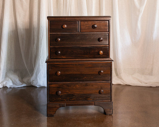 Maple Six Drawer Highboy - early to mid 1900s