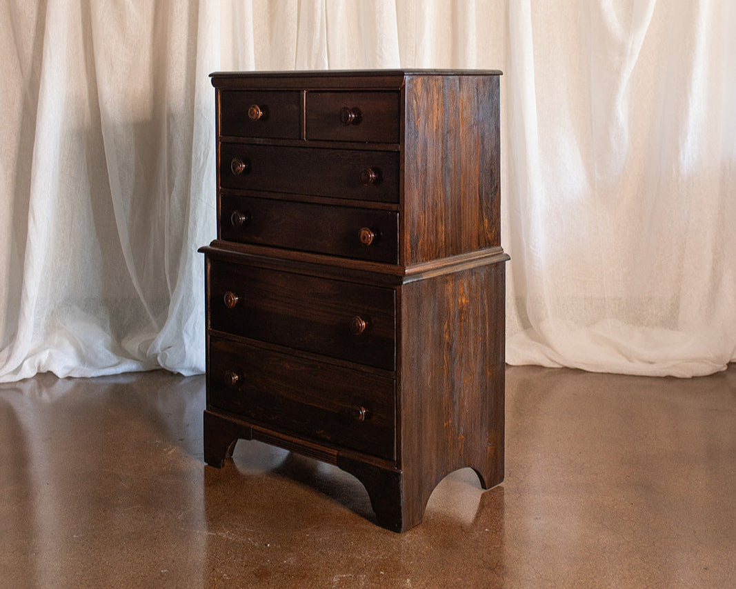 Maple Six Drawer Highboy - early to mid 1900s